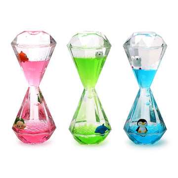 Xinbaohong Liquid Motion Bubbler For Kids And Adults Hourglass Liquid Bubbler Timer For Sensory Play Fidget Toy Stress Management Desk Decor(Blue) (1 Blue+1 Pink+1 Green)