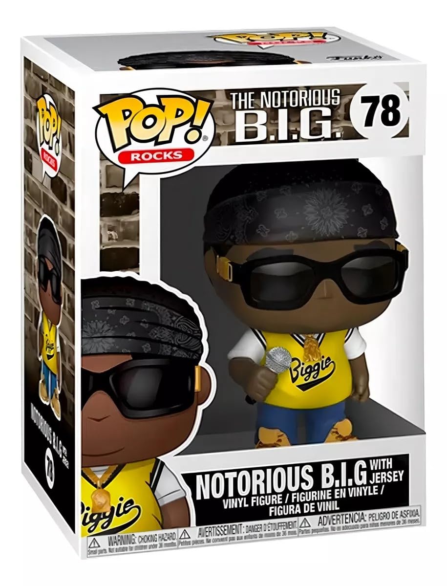 Funko Pop Rocks: Music - Notorious B.I.G. In Jersey Collectible Figure, Multicolor