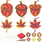 Zliisang 24PCS Make You Own Fall Crafts Kit Bulk Maple Leaf Acorn Paper Suncatchers DIY Kit for Autumn Thanksgiving Classroom Ac
