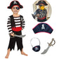 SP Funworld Children's Pirate Boy Costume with decorative replica blade Eyepatch Hat
