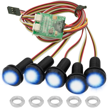 GLOBACT RC Light Kit with 10 Modes for 1/10 Slash 2WD/4  4 RC Truck