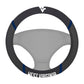 FANMATS 14942 West Virginia Mountaineers Embroidered Steering Wheel Cover Black 15 x 15