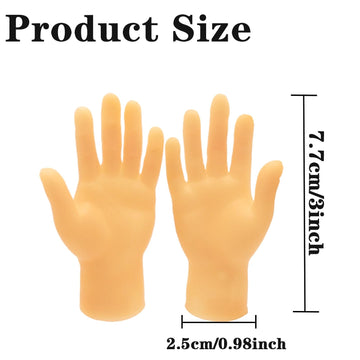 Juuxncgv 30 Pack Tiny Finger Hands - Mini Hand Puppets for Puppet Shows, Party Favors, Games, and Gag Performances, 15 Left & 15 Right