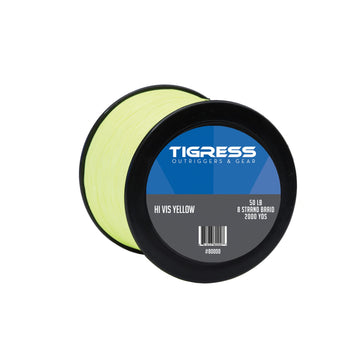 Tigress Offshore Fishing Kite Braid, 2000 Yards Of Super Strong 8 Strand Braided Line For Spooling Kite Or Deep Drop Reels, High