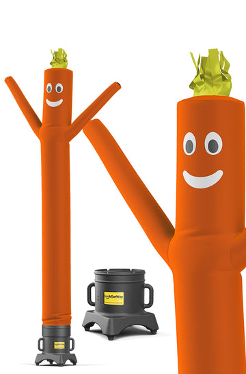 LookOurWay Air Dancers Inflatable Tube Man Set - 10ft Tall Wacky Waving Inflatable Dancing Tube Guy with 12-Inch Diameter Blower for Business Promotion - Orange