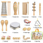 Kids Musical Instruments,100% Natural Wooden Music Percussion Toy Sets, 23 Pcs Tambourine Xylophone Toys For Kids, Girls Boys Preschool Education Early Learning Musical Toys With Bags