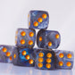 10 PC D6 dice 16mm Acrylic Dice Set for RPG MTG DND Dice Table Games and Board Games (Gray + Blue)