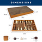 GSE Games & Sports Expert enhanced Wooden Folding Inlay Backgn Board Game Set  Classic Traditional Strategy Board Games (Focus - 17 Inches)