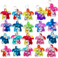 Roaqua 20 Pcs Rainbow Mini Pop Turtle Fidget Keychain Toychristmas Party Fidgets Favors Toys Bubble Wrap Pop Anxiety Stress Reli