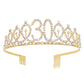 I Am 30' Birthday Tiaras And Crowns For Women Girls, Birthday Decorations Sash Crystal Tiara Party Supplies