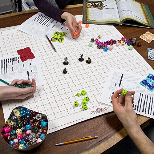Wiz Dice Series Iii 100+ Pack Of Random Polyhedral Dice Sets, New Neon, Pearl, Translucent, Solid, And Glitter Treatments