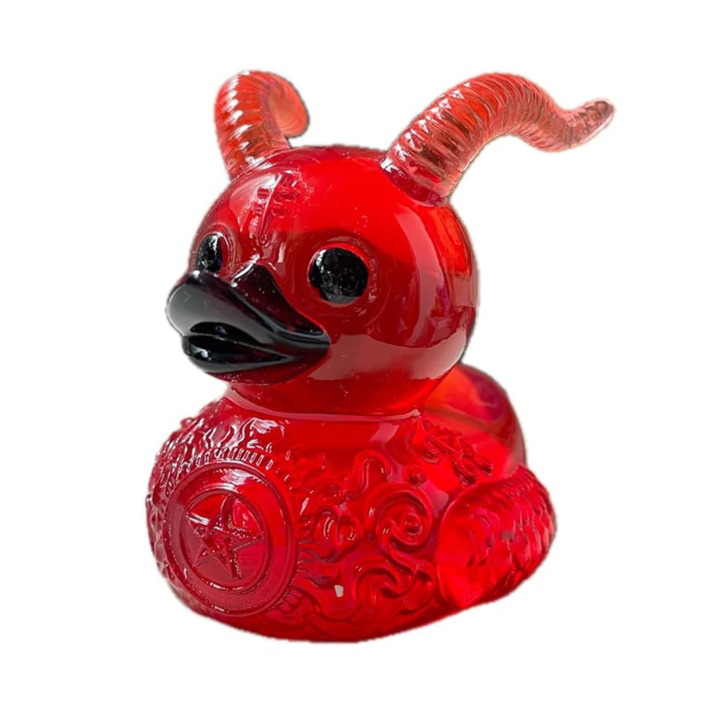 Jabubeagup Unique Rubber Duck, 3 Inch Gothic Satanic Duck, Cyberpunk Resin Punk Ducks, Funny Duck Toys, For Kids Or Friends, Col