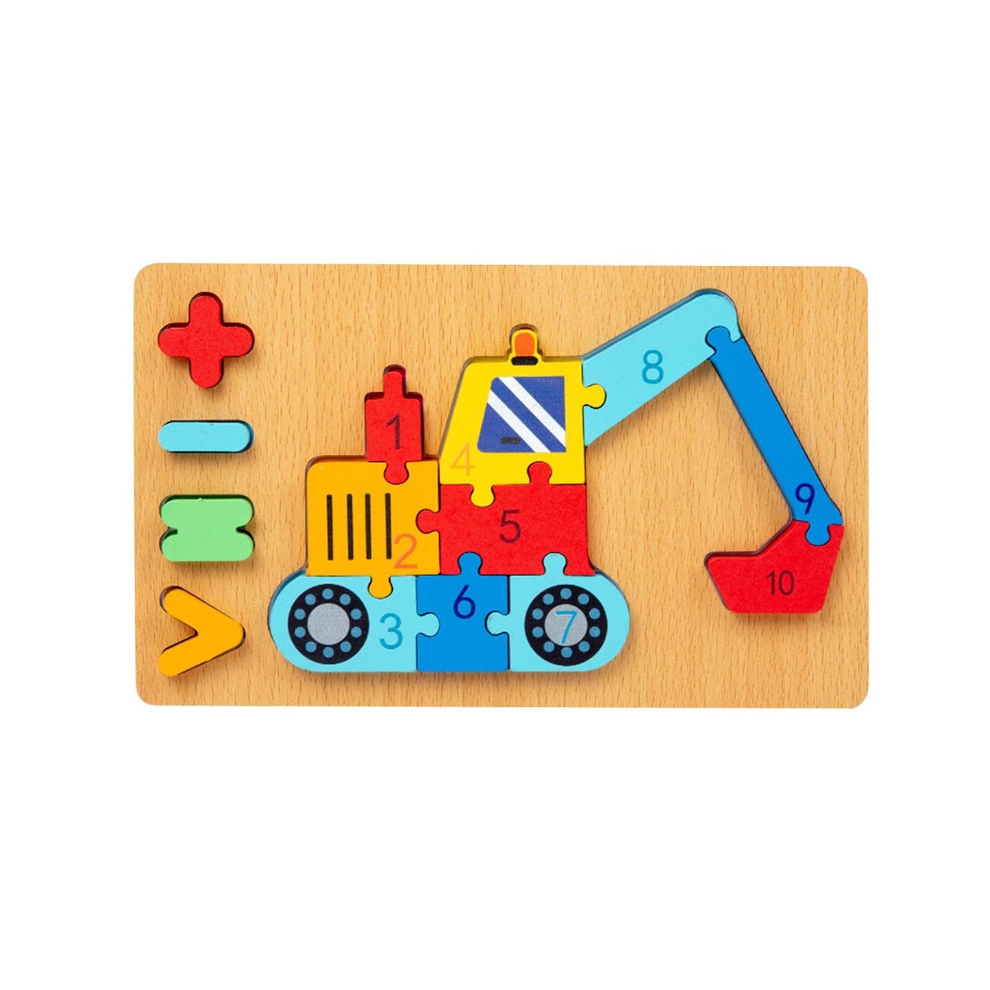 Ilsmysutra Number Puzzle Montessori Toys For 3 Year Old For Preschool Fine Motor Skills Excavators