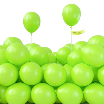 Partywoo Lime Green Balloons, 50 Pcs 5 Inch Lime Balloons, Yellowish Green Balloons For Balloon Garland Or Balloon Arch As Party Decorations, Birthday Decorations, Baby Shower Decorations, Green-Y6