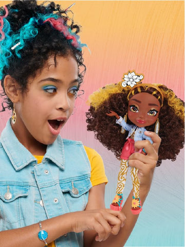 Art Squad Vannah 10-Inch Doll & Accessories With Diy Craft Painting Project, Brown Hair, Kids Toys For Ages 3 Up By Just Play