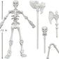T13 Skeleton Action Figure  Movable Articulated Human Skeleton  5.12-in Action Figure Wearing Multiple Sets of   Can Be Painted  Suitable for Collectors As Desktop Decorations (3pcs)