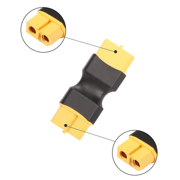 RIIEYOCA XT60 Female to Female Connector no Wire Adapter,XT60 Connector Adapter for RC FPV Car Plane Drone LiPo Battery etc XT60
