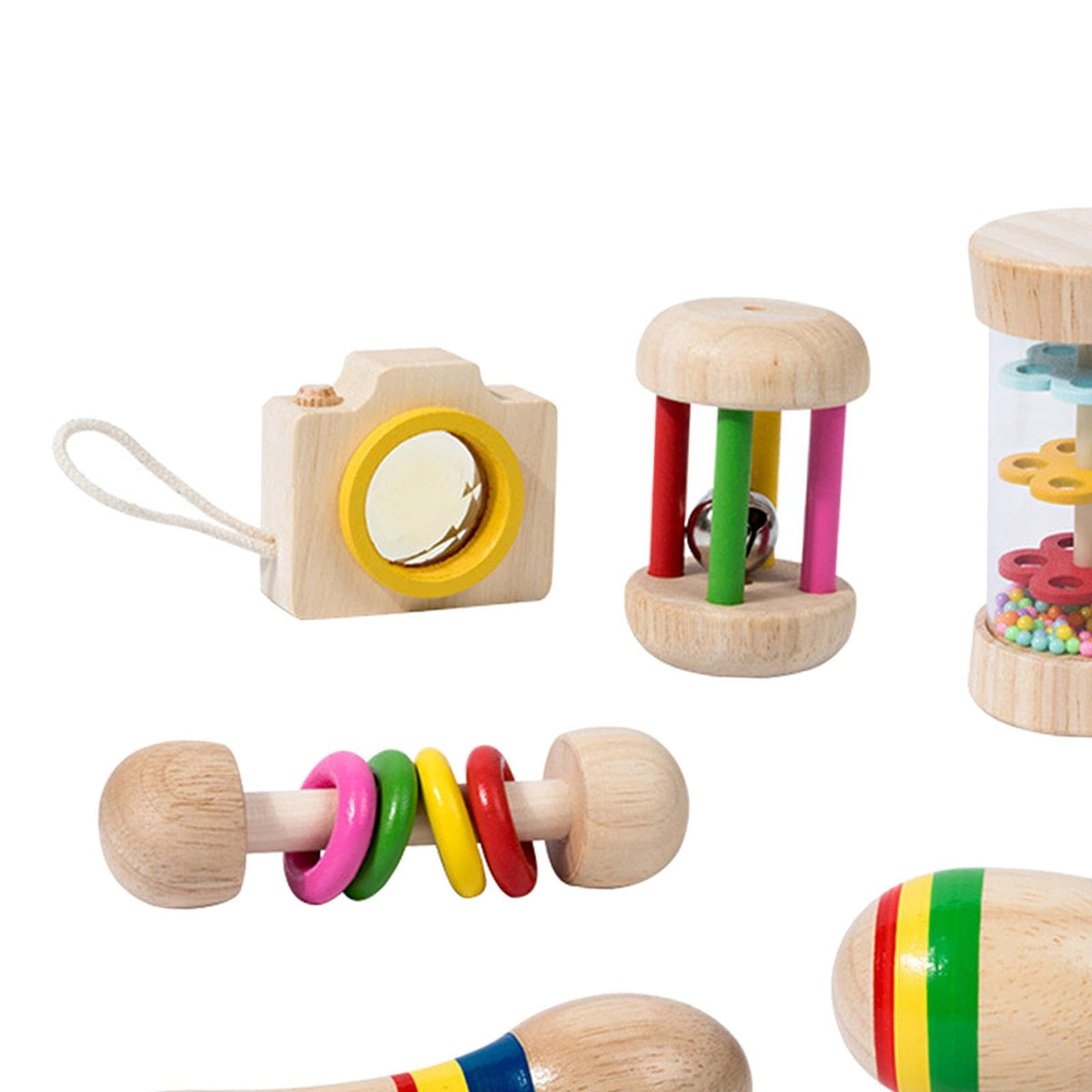 Trendivibe 6X Montessori Wooden Baby Toys For Infant Newborn Toy 0 6 12 Months| Baby Learning Toy | Infant Activity Toy | Sensor