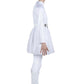 Star Wars Princess Leia Official Youth Halloween Costume - White Dress With Belt And Wig
