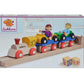 Eichhorn Wooden Car Shuttle Train Set (10 Piece), Brown