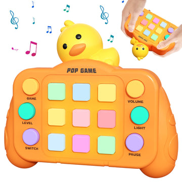 Fllobe Quick Push Pop Game Fast Push Bubble Game Console Pop Game Fidget Toys Light Up Pop Game For Kids And Adults, Birthday Gi