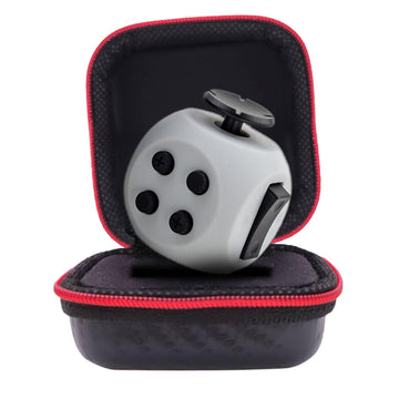 Pilpoc Thefube Fidget Toy - 6 Sided Fidget Cube For Adults And Kids - Stress Relief & Focus Aid - Audible/Silent, With Carry Cas