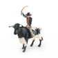 Lc Joycre Bullfighter 8 Inch Cowboy Bull Riding Toys For Boys Realistic Bull Toys Fighting Cows Toy For Kids Farm Animal Set Dec