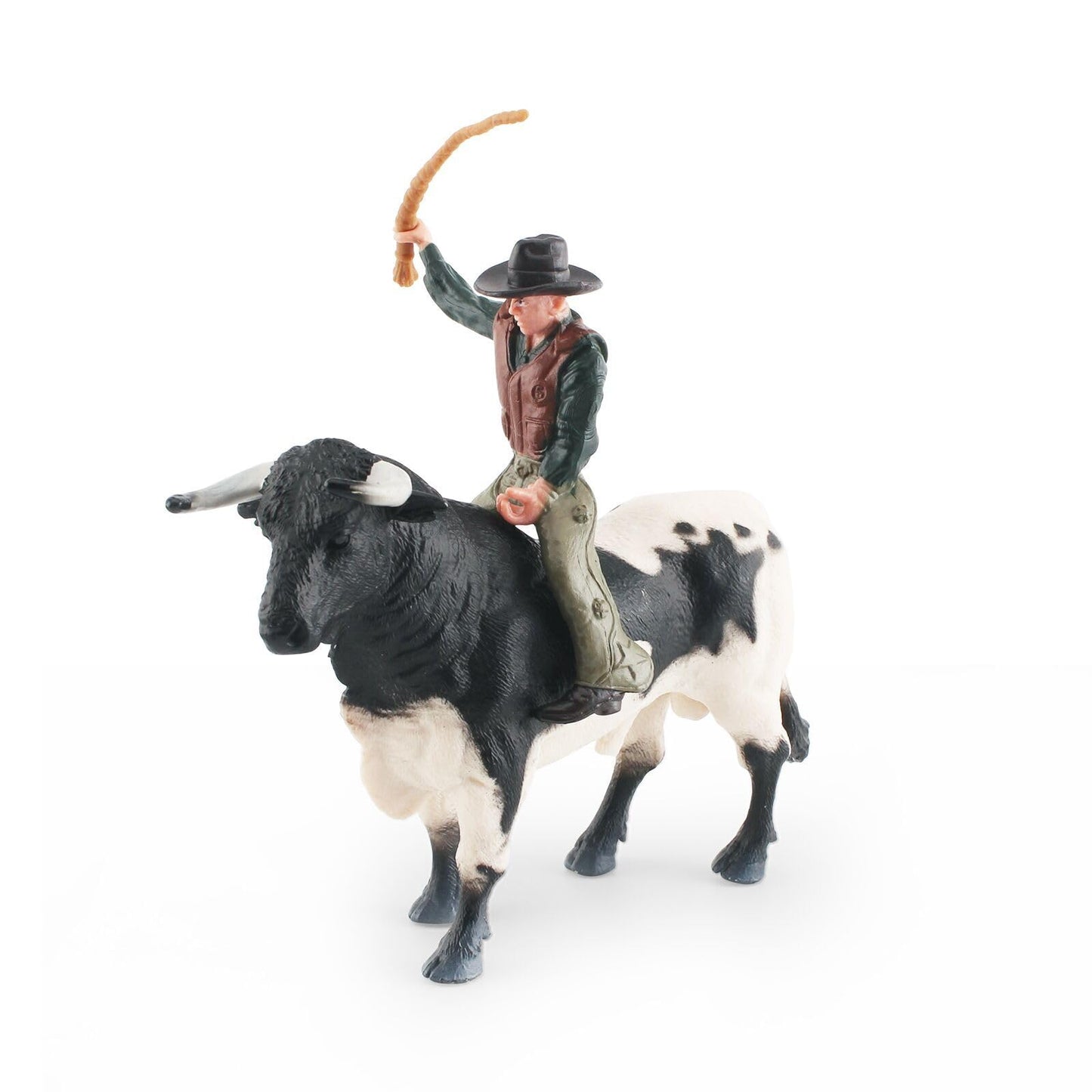 Lc Joycre Bullfighter 8 Inch Cowboy Bull Riding Toys For Boys Realistic Bull Toys Fighting Cows Toy For Kids Farm Animal Set Dec
