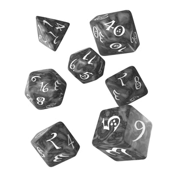 Q-Workshop Classic RPG Smoky & White Dice Set (7 Piece)