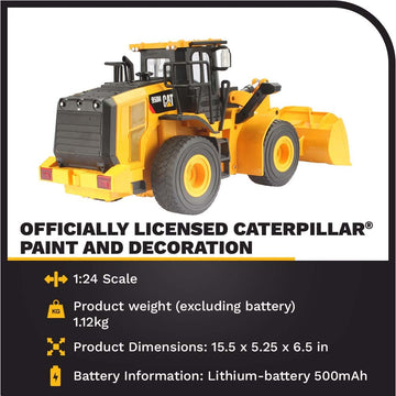 Diecast Masters RC Truck CAT 950M Wheel Loader | Fully Functional Radio Control Tractor Truck | 1:24 Scale Model Remote Control
