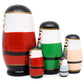 Moonmo 5pcs Beautiful Nutcracker Handmade Wooden Nesting Dolls Nesting Wishing Dolls Nutcracker Matryoshka Traditional
