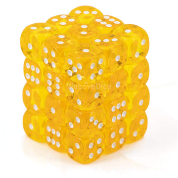 ST-Hobby cHX23802 chessex Translucent d6 Yellow & White Dice Block