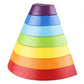 Coogam Wooden Rainbow Stacker Nesting Puzzle Blocks - Tunnel Stacking Game Building Creative Color Shape Matching Jigsaw Learnin