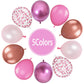 Paready Pink Confetti Balloons, 60 Pcs 12 Inch Metallic Red Rose Gold And Pink Latex Confetti Balloons For Birthday Baby Shower