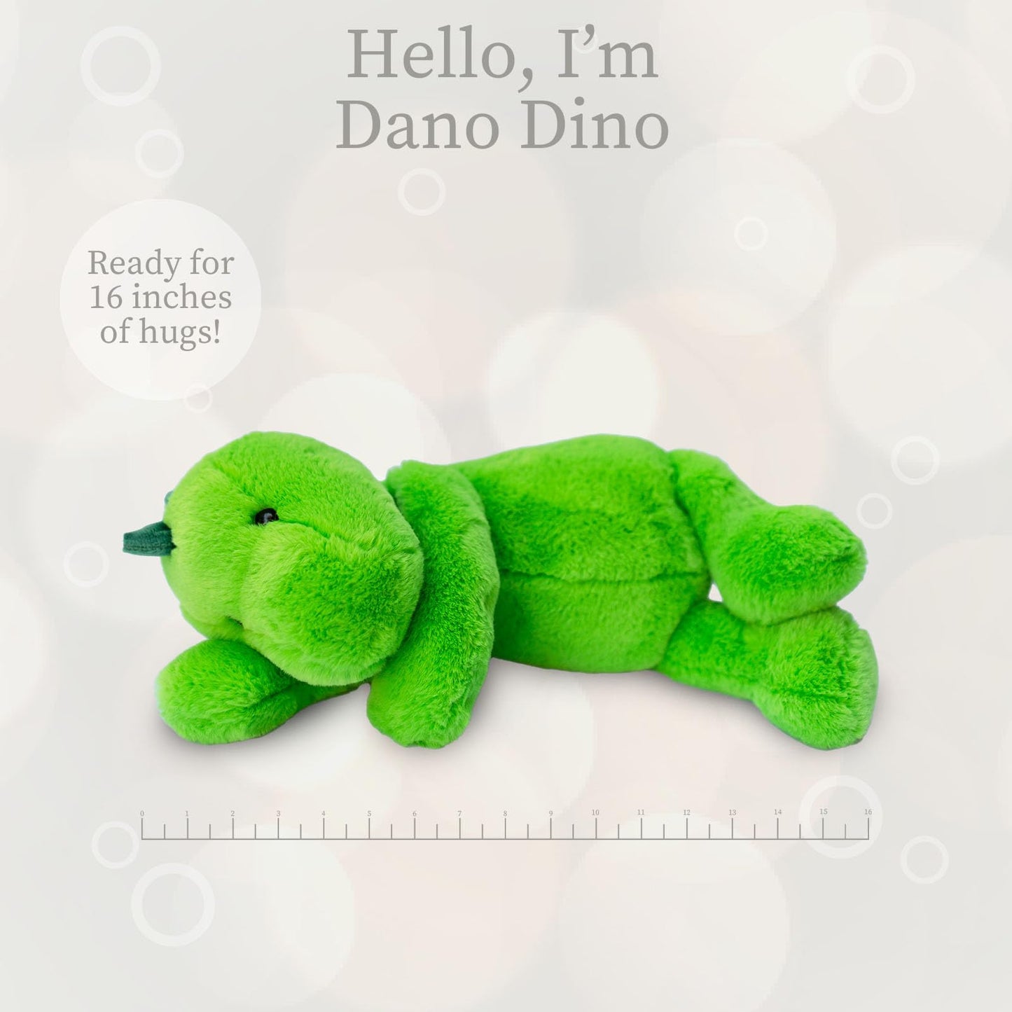 Worlds Softest Plush Green Dinosaur, Lushee, Large, 16 Stuffed Animal for Baby, Toddler, Kids, Adults - Dinosaur Plush Toy-Ador