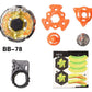 Gyros 6 Pack Bey Burst Battling Tops Metal Fusion Starter Set With Stickers Two Launchers