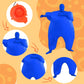 Qshine Inflatable Full Body Jumpsuit Cosplay Costume Halloween Funny Fancy Dress Blow Up Party Toy (Blue)