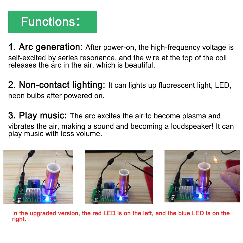 ISolderStore Mini Tesla Coil Kit - 15W Metal Plasma Speaker for DIY Soldering Projects - Black - Ideal Gift for Teens & Adults