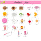 HenMerry 75PCS Birthday Cake Toy DIY Cutting Cake Play Set Kids Play Kitchen Food Pretend Play Cake Toy Best for Girls Birthday