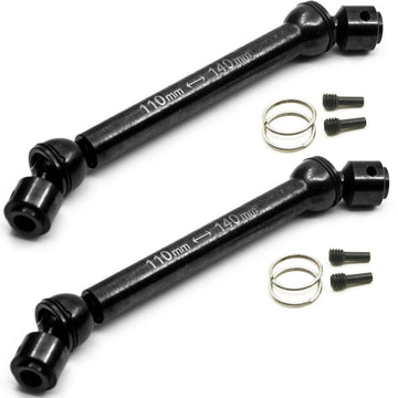 Que-T 2 Pcs Steel 110Mm-140Mm Drive Shafts For 1/10 Axial Wraith/Scx10/Dingo/D90 Rc Crawler Car (110Mm-140Mm)