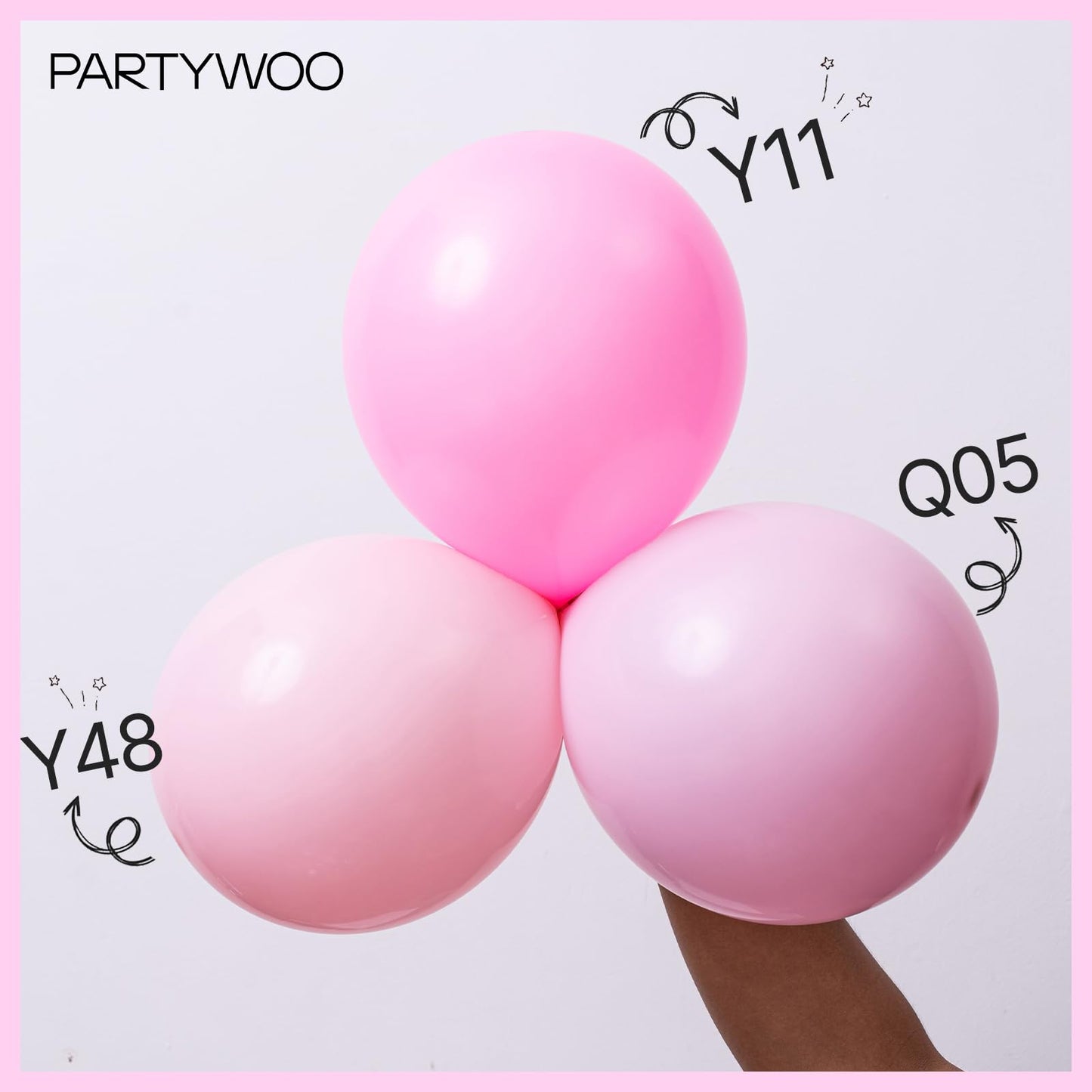 Partywoo Pastel Pink Balloons, 85 Pcs Pink Balloons Different Sizes Pack Of 18 Inch 12 Inch 10 Inch 5 Inch Baby Pink Balloons For Balloon Garland Balloon Arch As Birthday Party Decorations, Pink-Q05