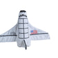 Wild Republic Huggers Space Shuttle Plush Toy, Slap Bracelet, Kids Toys, Rocket Ship, 8' , White