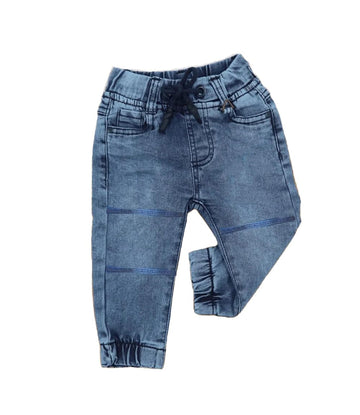 Bold N Elegant KidS Stylish Cotton Denim Regular Mid Rise Jeans Jogger Pant For Infant Toddler Baby Boy N Girl Light Blue