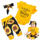 Medylove Reborn Dolls Baby Clothes Yellow Outfit For 20-22 Inch Reborn Baby Dolls 3 Piece Set Clothing With Sunflowers Patterns