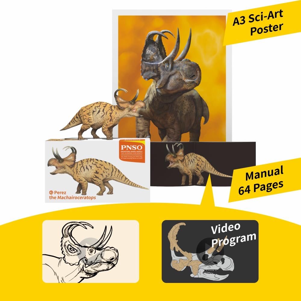 Pnso Prehistoric Dinosaur Models (41 Perez The Machairoceratops)