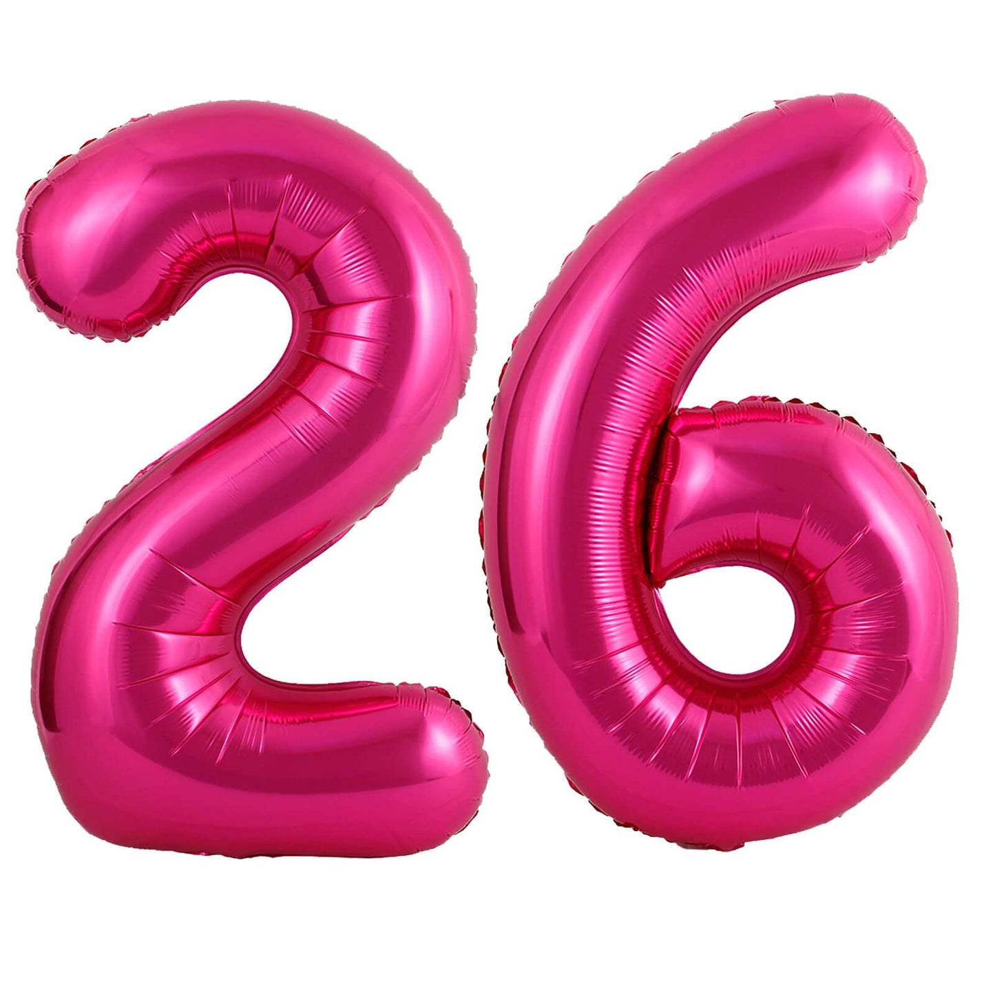 40 Inch Hot Pink 26 Number Balloons Giant Jumbo Huge 26 Or 62 Foil Mylar Helium Number Balloons Dark Pink Birthday Mylar Digital