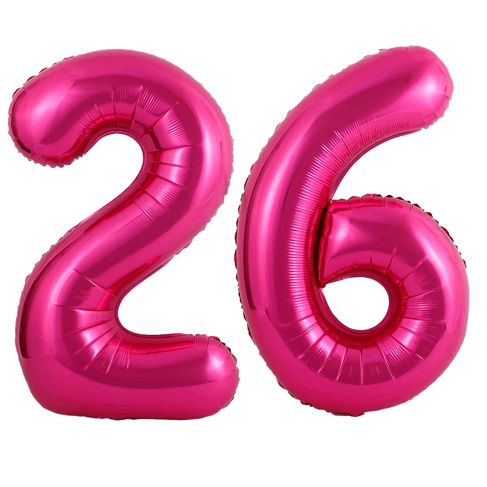 40 Inch Hot Pink 26 Number Balloons Giant Jumbo Huge 26 Or 62 Foil Mylar Helium Number Balloons Dark Pink Birthday Mylar Digital