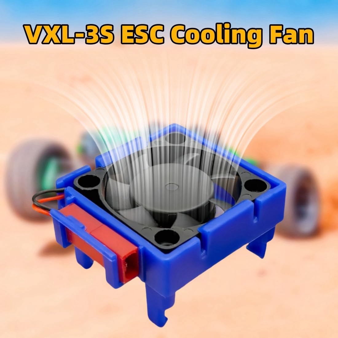 VXL-3s ESC Cooling and Motor Cooling Fan Dual Fan Set,Compatible with 1/10 Traxxas Slash 4  4 VXL Rustler 4X4 Stampede 4X4 Hoss