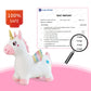 Hotmax Unicorn Bouncy Horse, Inflatable Plush Cloth Cover Bouncing Hopper For Toddlers, Ride-On Jumping Unicorn Toys For Baby Gi