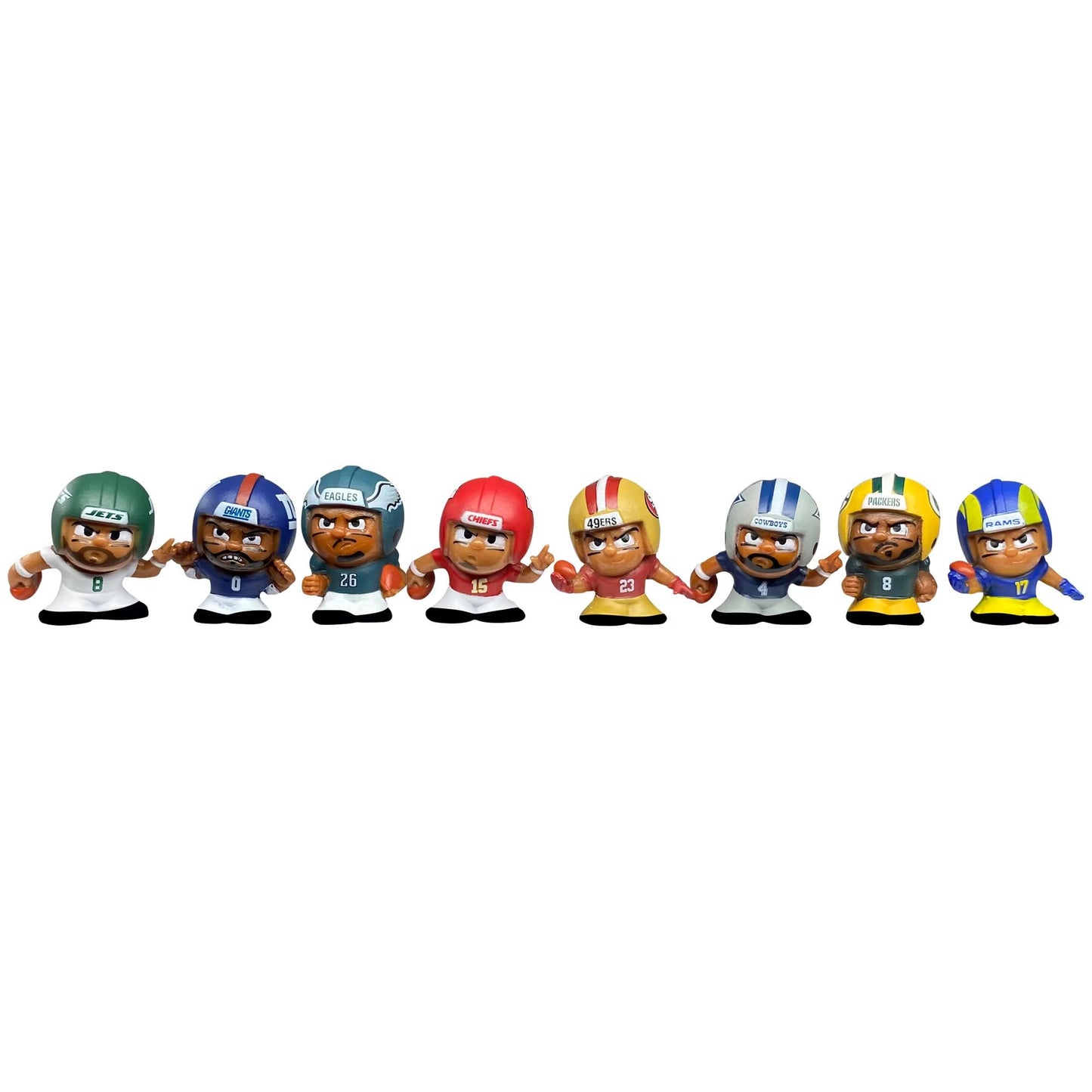 Teenymates NFL 2024 Party Animal Series 4 Pack - 8 Figures Total, 1 Inch Brown Plastic Toys